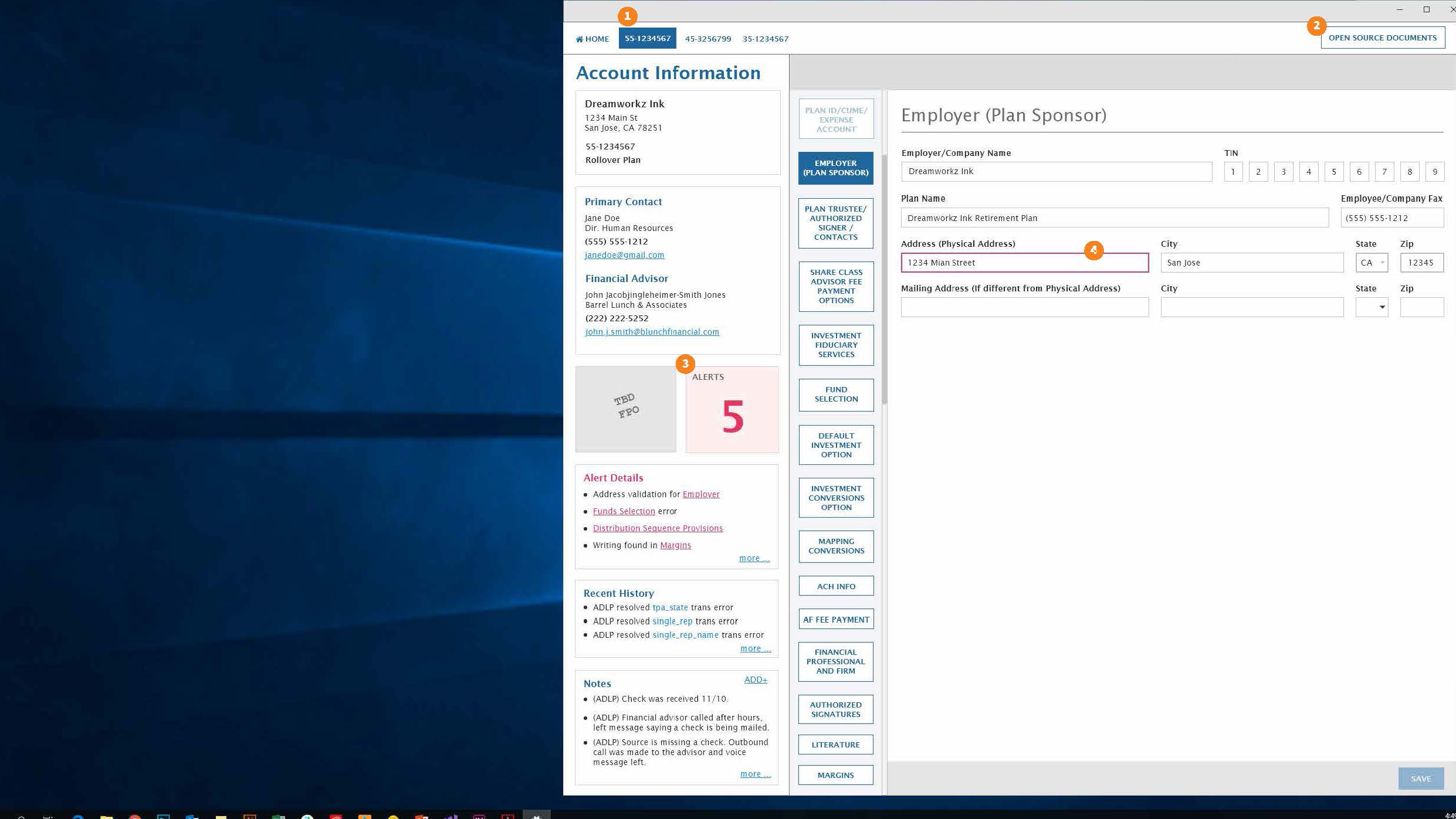 Retirement plan setup in Appian