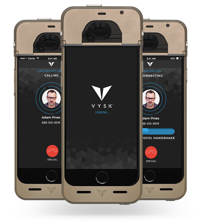 VYSK encrypted phone case and mobile app